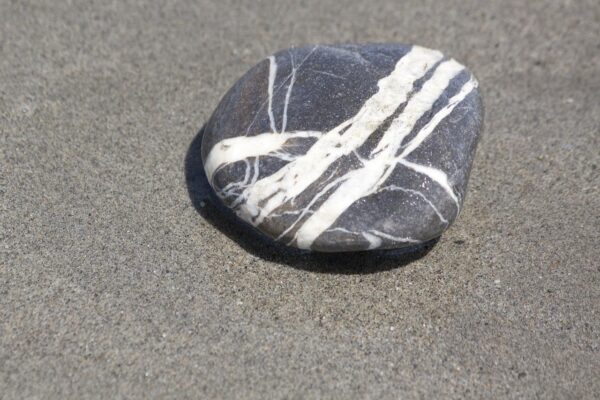 Single pebble on a beach