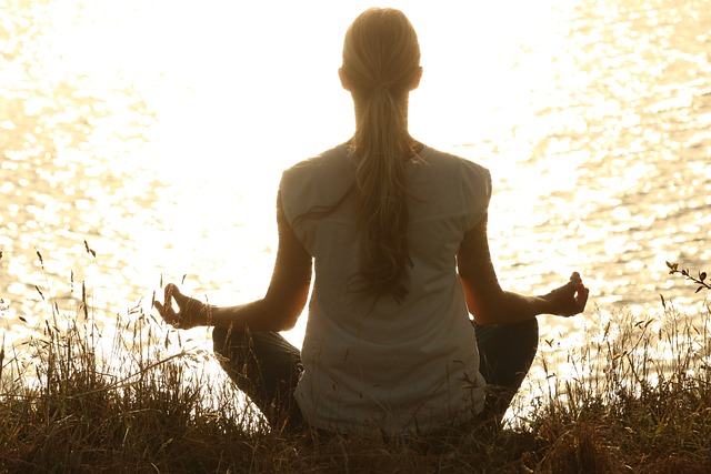 person meditating