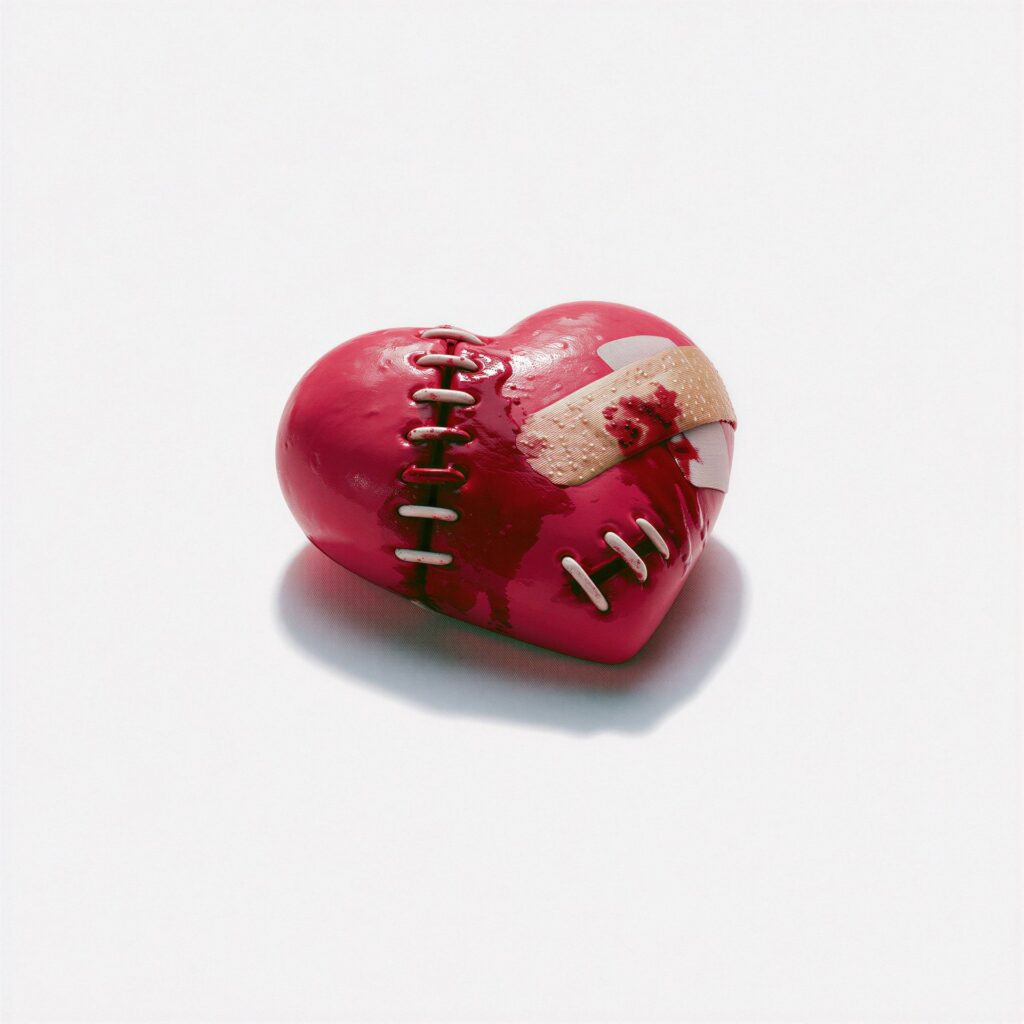 A Heart with stitches